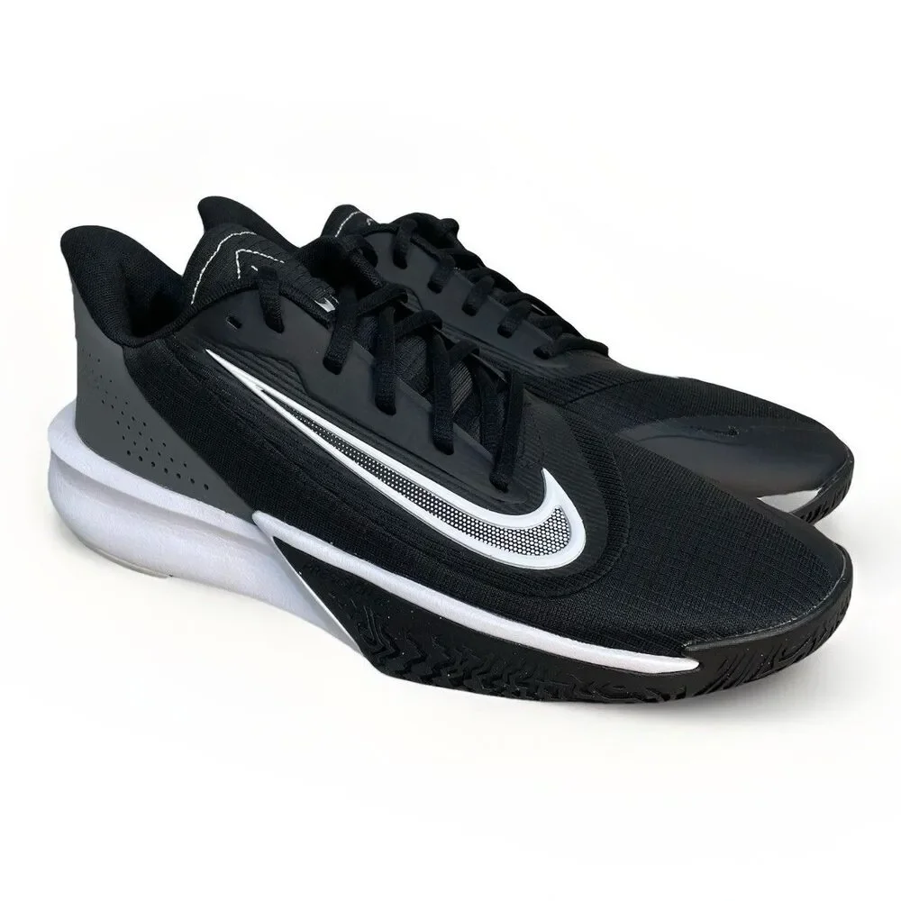 Nike Precision 7 Men 8.5 Women 10 FN4322-005 Basketball Shoes Black Gray White
